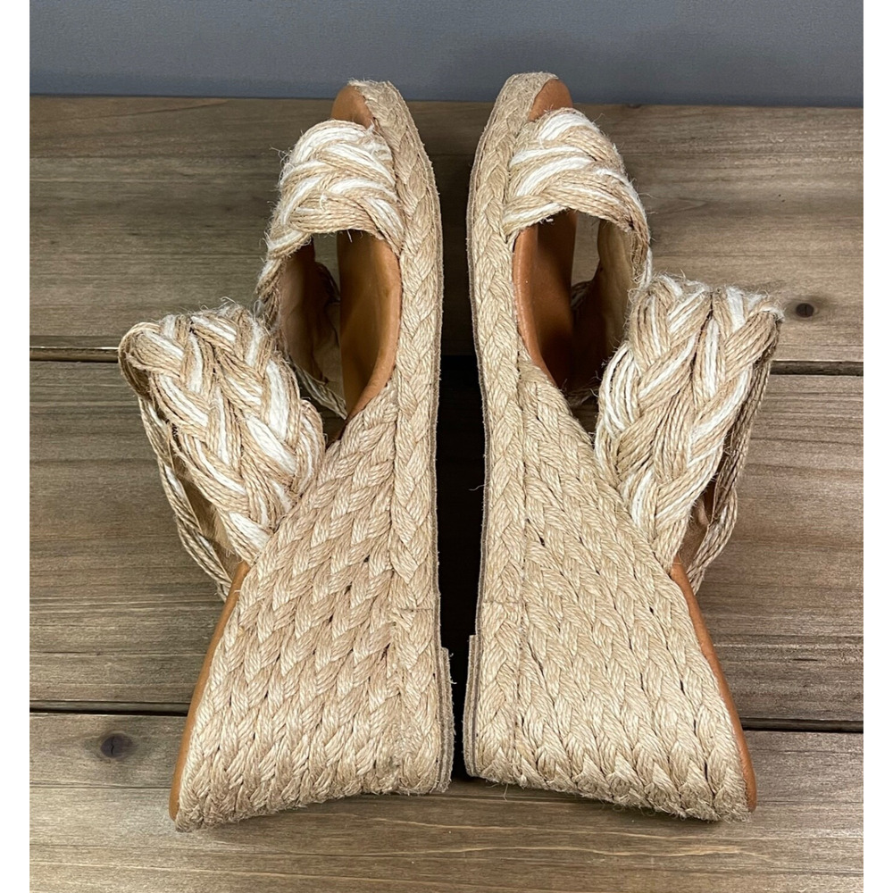 Andre Assous Women's Nolita Woven Espadrille Wedge Heel Sandal Size 41 Natural - Picture 9 of 14